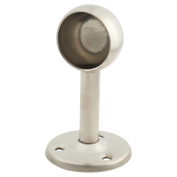 Rothley 32mm Hanging Rail End Bracket - Polished Stainless Steel