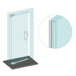CCE Glass Lip Seal - Suit 8-14mm Glass - 2500mm Length