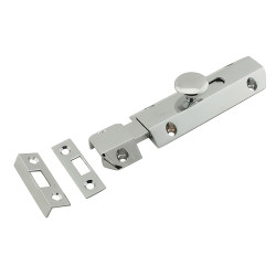 Carlisle Brass French Door Bolt/Flat Section Bolt - 202 x 36mm - Polished Chrome
