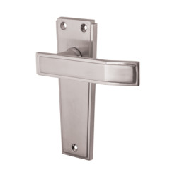 Jedo Satin Chrome Latch Door Handles - Deco Range - 153 x 50mm
