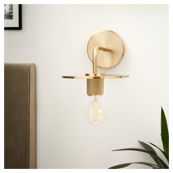 Altro Savaneta Knurled Indoor Wall Light - Satin Brass Fittings and Plate