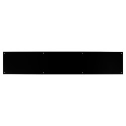 Altro Stainless Steel Kick Plate - 800 x 150 x 1.2mm - 8 Screw Holes - Matt Black
