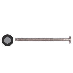 M6 Joint Connector Bolt - M6 x 100mm - Bright Zinc - Pack of 50