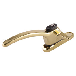 ERA uPVC/Timber Cockspur Locking Window Handle - 21mm Nose Height - Left Hand - Gold