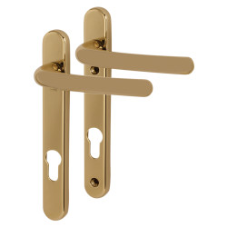 Fab & Fix Windsor uPVC Multipoint Door Handle - 92mm c/c - Hardex Gold