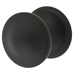 Heritage Brass by M Marcus Round Centre Door Knob - 81mm Rose Diameter - Matt Black