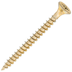 SiDAX General Purpose Pozi Countersunk Wood Screws - 4.0 x 45mm - Yellow Zinc - Pack of 200