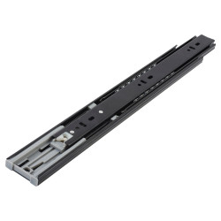 Klug 45.5mm Ball Bearing Soft Close Drawer Runner - Full Extension - 500mm Length - 25kg - Black