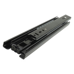 Klug 45.5mm Ball Bearing Drawer Runner - Full Extension - 700mm Length - 45kg - Black
