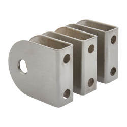 Toilet Cubicle Wall Bracket - 12-13mm Panels - 304 Stainless Steel - Pack of 3