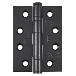 Eclipse Ball Bearing Grade 13 Butt Fire Door Hinge - 102 x 76 x 3mm - Matt Black - Pack of 3