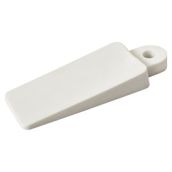 Door Wedge - 58 x 20mm - White Rubber - Pack of 10