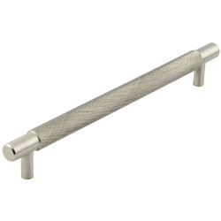 Hoxton by Frelan Taplow 18mm Knurled T-Bar Cabinet Pull Handle - 224mm c/c - Satin Nickel