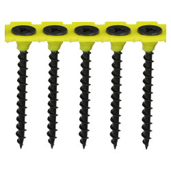TIMCO Collated Coarse Thread Drywall Screws - 3.5 x 45mm - Black Phosphate - Pack of 1000