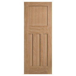 LPD DX 30's 4 Panel Unfinished Solid Internal Door - 1981 x 711 x 35mm - Oak
