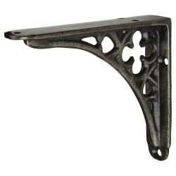 Olde Forge Clover Shelf Bracket - 125 x 100mm - Pewter Effect