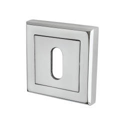 Altro Square Escutcheon - 52 x 52mm - Keyhole - Polished Chrome