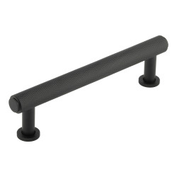 Burlington by Frelan Piccadilly 15mm Knurled T-Bar Cabinet Pull Handle - 128mm c/c - Black