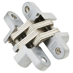 Altro Concealed Hinge - 117 x 25mm - Satin Chrome - Pair