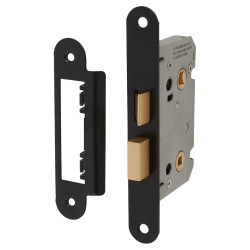 Touchpoint Contract Bathroom Lock - 65mm Case - 44mm Backset - Radius - Matt Black