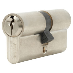 Yale 6 Pin 70mm Euro Double Cylinder - 35 + 35mm - Satin Nickel - Keyed to Differ