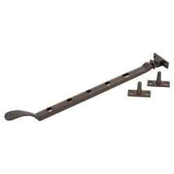 Hampstead Victorian Casement Window Stay - 12"/300mm Length - Antique Bronze