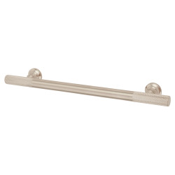 Altro York 12mm Partially Knurled T-Bar Cabinet Pull Handle - 160mm Centres - Satin Nickel