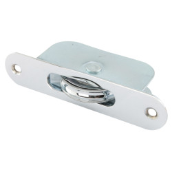 Altro Radius Ball Bearing Sash Window Pulley - 44mm Curved Metal Wheel - Polished Chrome
