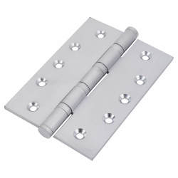 Performance Brass Ball Bearing Butt Door Hinge - 127 x 89 x 4mm - Satin Chrome - Pair