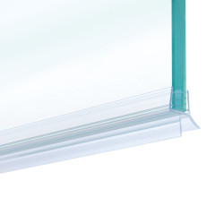 Bohle Clear PVC Shower Seal - Bottom Wipe Seal with Deflector - Suits 10-12mm Glass