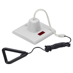 Knightsbridge Part M Compliant 50A Pull Cord Switch with Neon & Mechanical Indicator - White