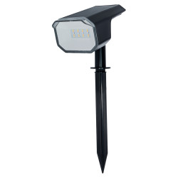 Forum Zink Byermoor 1W LED Solar Smart Hi/Lo Garden Spike Light - IP65 - RGB+W/CCT - Black