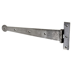 Olde Forge Medium Duty Gate/Door Tee Hinge - 304 x 110mm - Polished Iron - Pair