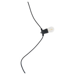 Forum Zink Wye LED 10 Solar Golf Ball Bulb Garden Festoon Lights - IP44 - 2700K Warm White - Clear