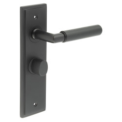 Burlington by Frelan Black Fire Rated Bathroom Door Handles - Piccadilly - Inner 2 - 200 x 55mm
