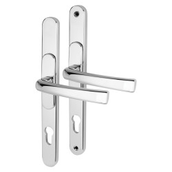 Adjustable uPVC Multipoint Door Handle - 59-96mm c/c - Polished Chrome