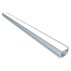 Sensio Gamma Surface Mounted Profile with End Caps and Brackets - 1500mm - Aluminium