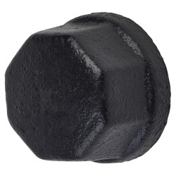 Altro 1/2" Pipe Shelving Iron End Cap - 26mm Diameter - Black