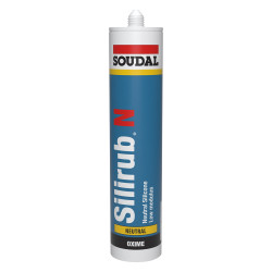 Soudal Silirub N Neutral Silicone Sealant - 270ml - Brilliant White