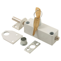 ERA Multi-Purpose Locking Bolt - White - Pack of 1 with Key