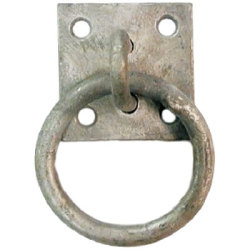 Ring on Plate - 8mm Diameter - Galvanised