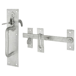 Medium Duty Council Pattern Suffolk Gate Thumb Latch - 204 x 44mm - Galvanised