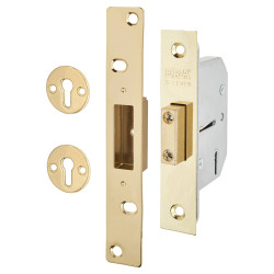 ERA Viscount 5 Lever Deadlock - 64mm Case - 44mm Backset - Polished Brass