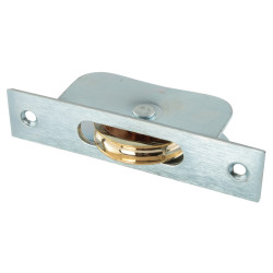 Altro Square Axle Sash Window Pulley - 44mm Brass Wheel - Galvanised