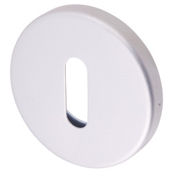 Urfic Easy Click Escutcheon - 52mm Diameter - Keyhole - Satin Aluminium - Pair