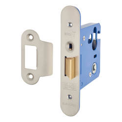Altro Architectural Nightlatch - 76mm Case - 57mm Backset - Radius - Satin Stainless Steel