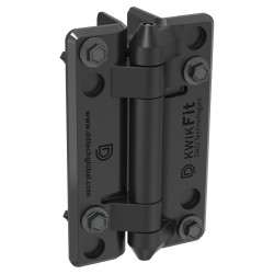 D&D Kwikfit Light Duty Nylon Gate Hinge - Plain - 110 x 70.3 x 34mm - Black - Pair