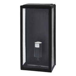 Forum Zink Minerva Box Outdoor Wall Lantern Light - IP44 - Black