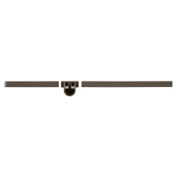 elfa Top Track System - Click In Bracket Trim Cover & Rail Holder - 320mm Length - Right - Graphite