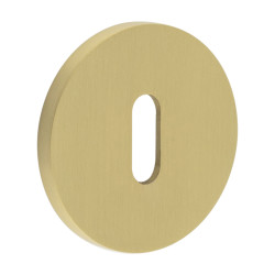 CRES by Frelan Escutcheon - 54mm Diameter - Keyhole - Satin Brass